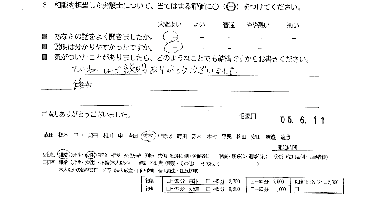 お客様の声