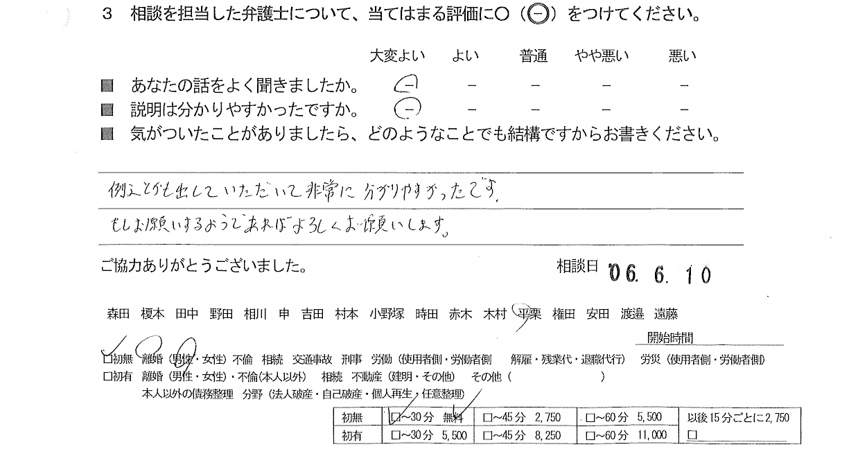 お客様の声