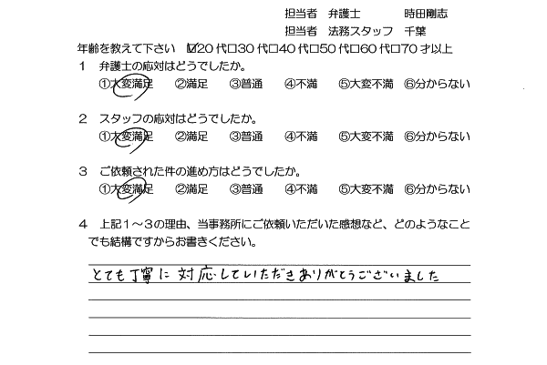 お客様の声（ご依頼者の声）評判・口コミ