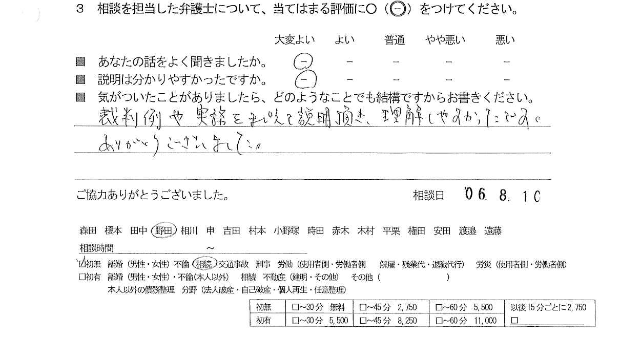 お客様の声