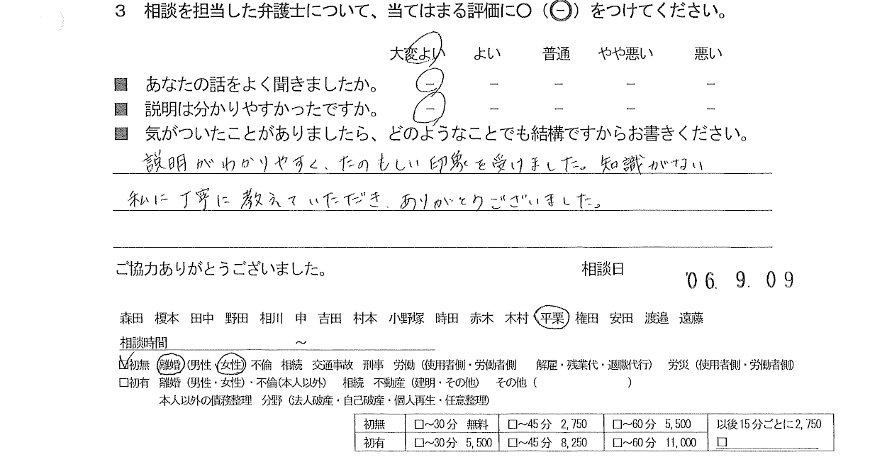 お客様の声