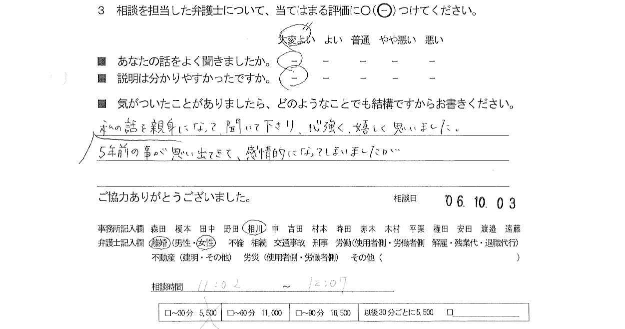 お客様の声