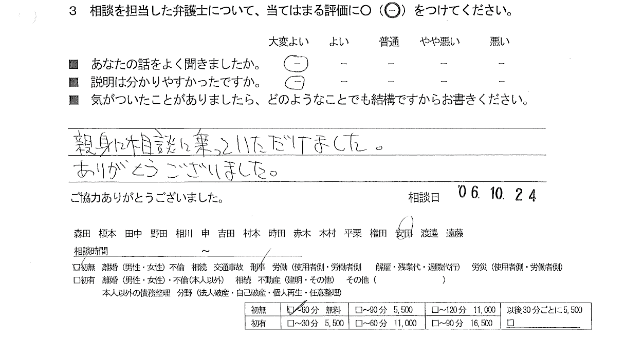 お客様の声