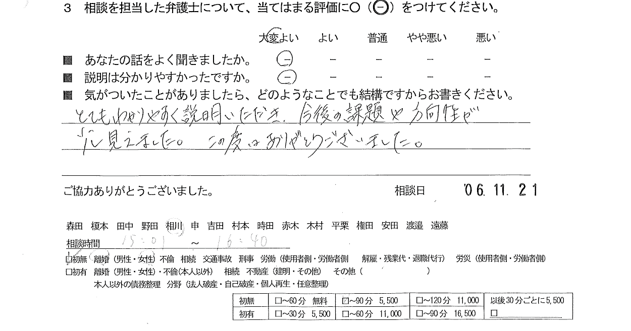 お客様の声