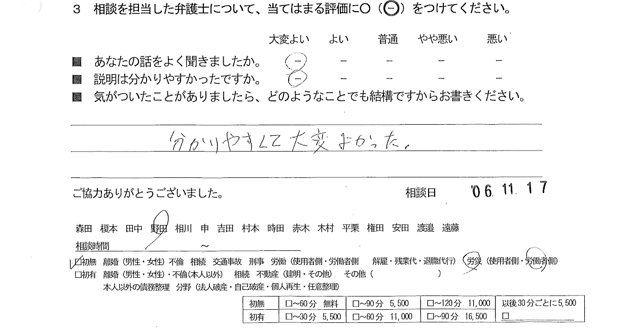 お客様の声