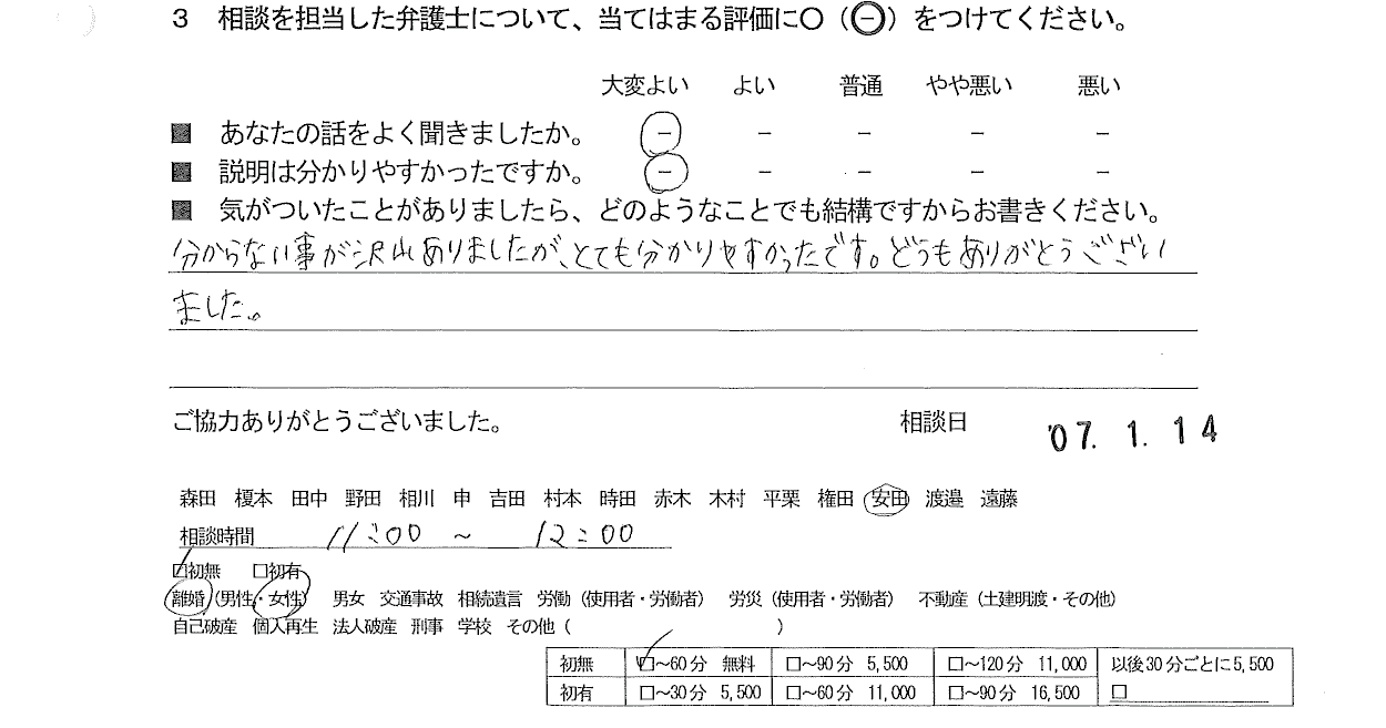 お客様の声