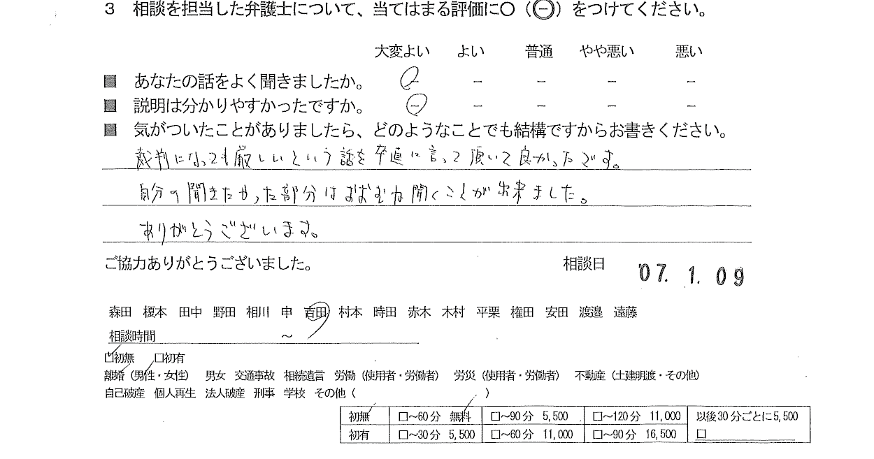 お客様の声