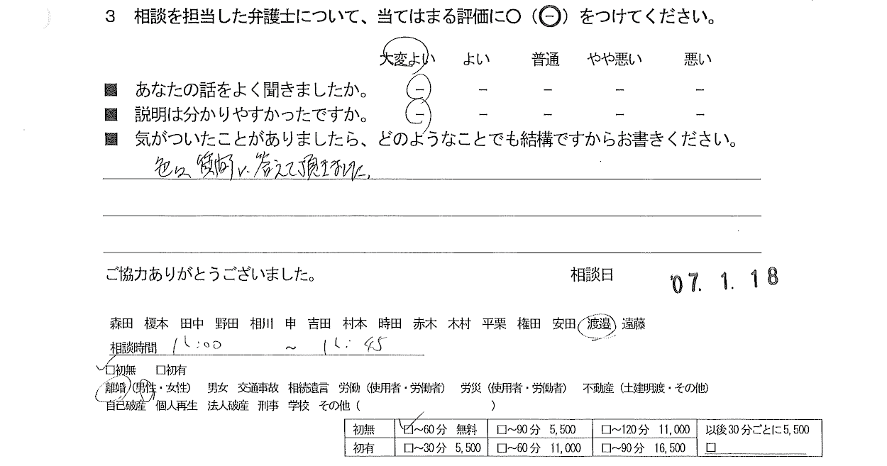 お客様の声