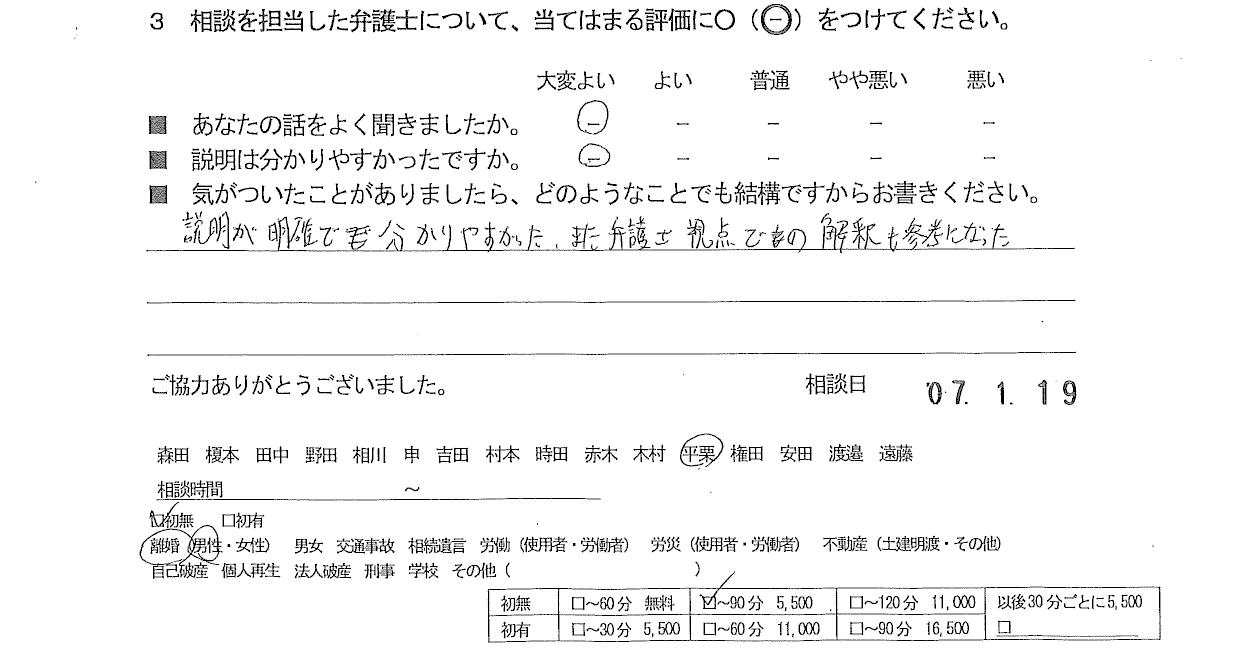 お客様の声